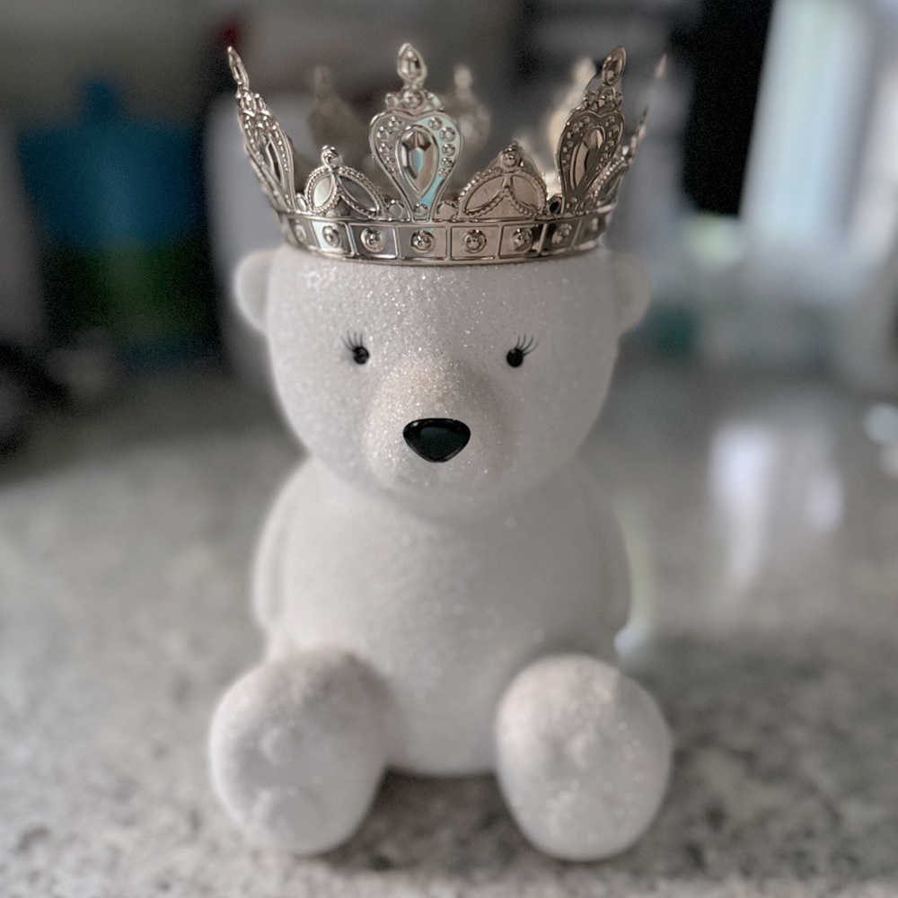 Bath and Body Works Christmas Royal Bear Large Pedestal Candle Holder New
